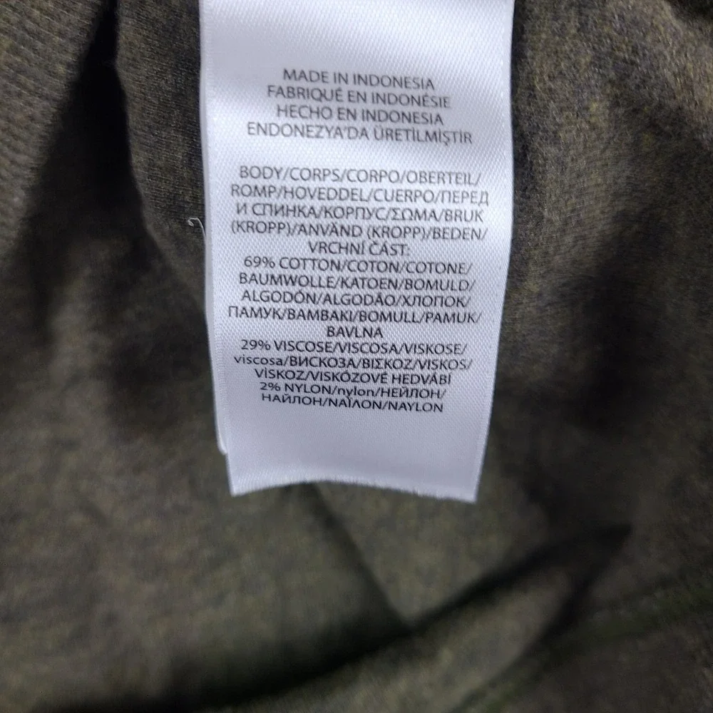Polo Ralph Lauren Sweater Mens Medium Olive Green Shawl Collar Sweatshirt